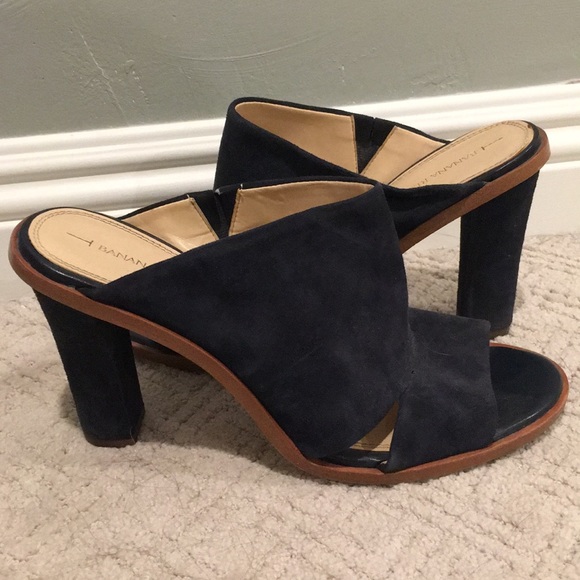 Banana Republic Shoes - Banana Republic Blue Suede Heels - 10